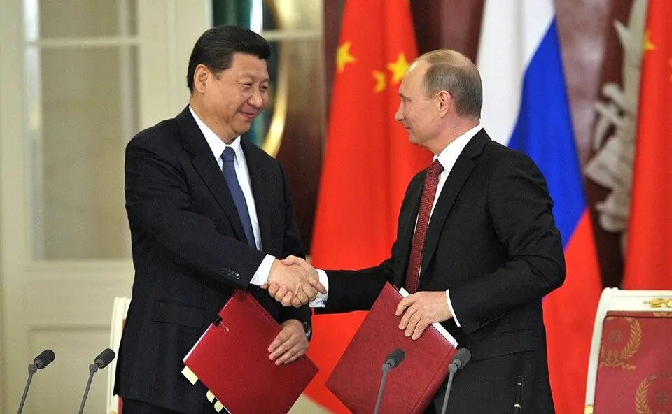 2013 Xi Jinping oraz Władimir Putin, Źródło: Biuro Wykonawcze Prezydenta Rosji