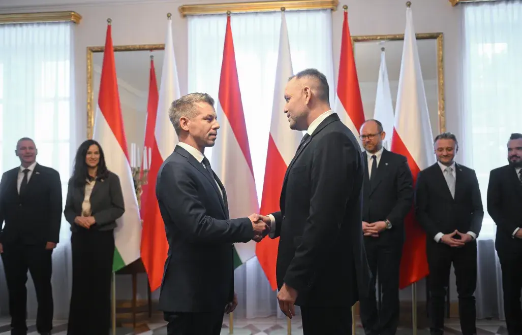 Nawrocki i Magyar, Źródło: PAP