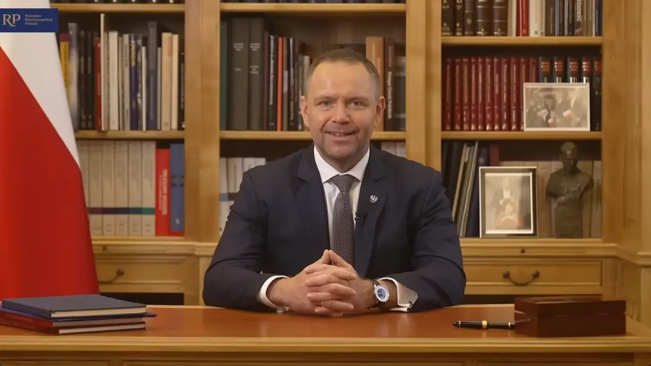 Kadr oświadczenia prezydenta, Źródło: YouTube, Kanał: Prezydent RP